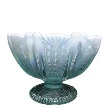 (image for) Davidson 1900's Blue Pearline Glass 'Richelieu' Bowl