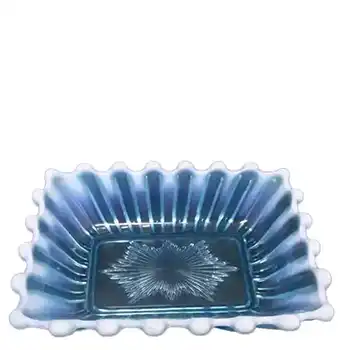 (image for) Davidson 1900's Blue Pearline Glass 'Brideshead' Bowl