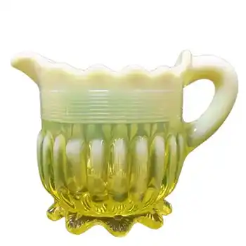 (image for) Davidson 1900s Yellow Vaseline/Pearline Glass Cream Jug
