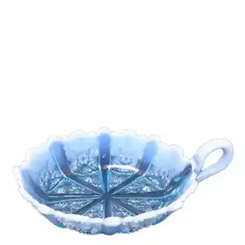 (image for) Davidson 1900 Blue Pearline Glass Lady Chippendale Bowl