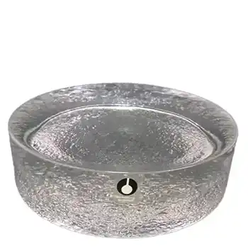(image for) Swedish Pukeberg Glass Bowl or Paperweight - Labelled