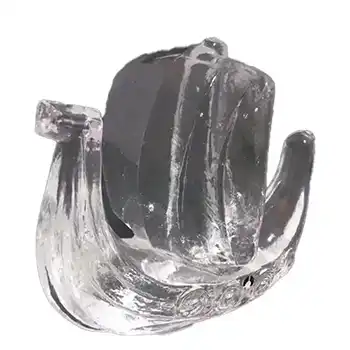 (image for) Swedish Pukeberg Glass Ship Paperweight - Labelled