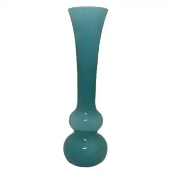 (image for) Empoli 1970's Italian Blue Retro Cased Glass Vase