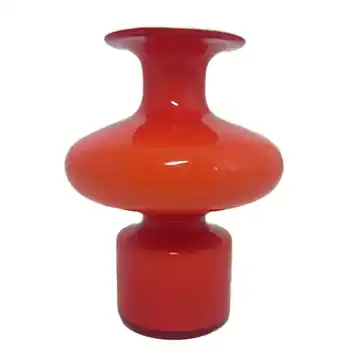 (image for) Holmegaard Carnaby Red Cased Glass Vase by Per Lutken
