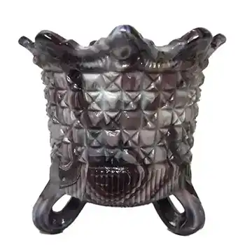 (image for) Sowerby #1154½ Victorian Purple Malachite/Slag Glass Spill Vase