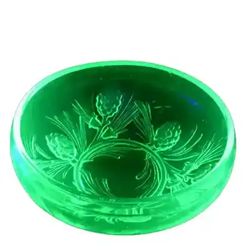 (image for) Jobling #5000 Art Deco Uranium Green Glass Fircone Bowl/Dish