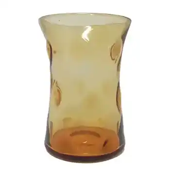 (image for) Thomas Webb Stourbridge Amber Glass Vase - Acid Stamped