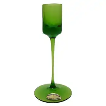 (image for) BOXED Wedgwood "Sandringham" Green Glass 5" Candlestick RSW22/1