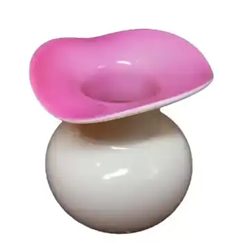 (image for) Victorian Uranium Custard Glass Pink & Ivory Cased Vase