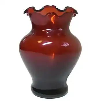 (image for) Anchor Hocking American Ruby Red Glass Vase - Marked