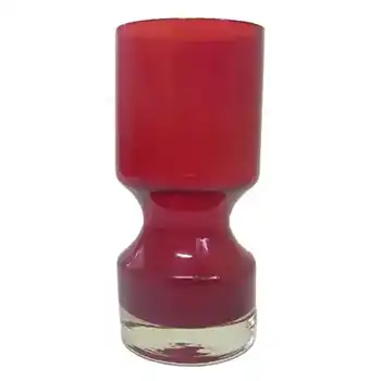 (image for) Alsterfors #AV229/11 Scandinavian Red Cased Glass 4.5" Vase