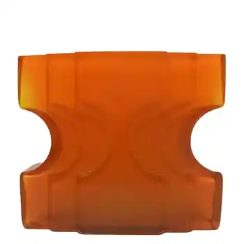 (image for) Alsterfors Orange Cased Glass Vase Signed "P. Ström 70"