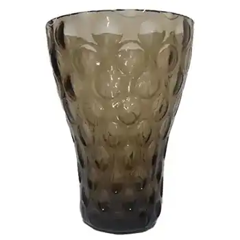 (image for) Borske Sklo 1950's Smoky Glass Optical 'Olives' Vase