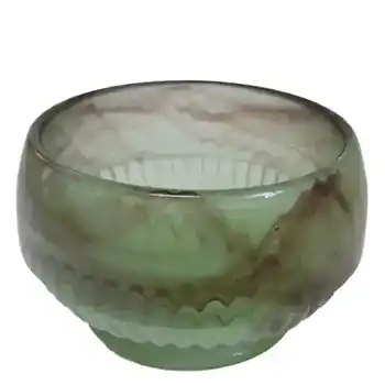 (image for) Davidson #10/1910 Art Deco Topaz-Briar Cloud Glass Bowl