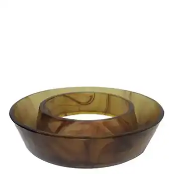 (image for) Davidson #205 British Art Deco Amber Cloud Glass Posy Ring