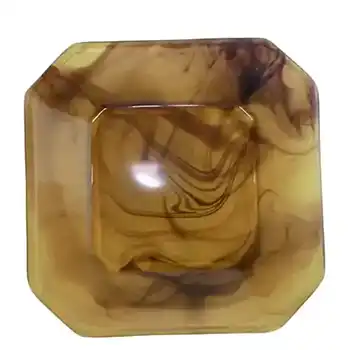 (image for) Davidson #280 British Art Deco Amber Cloud Glass Plate