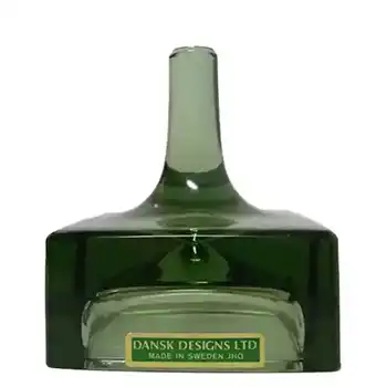 (image for) Dansk Swedish Green Glass Ring Holder or Paperweight - Labelled + Boxed