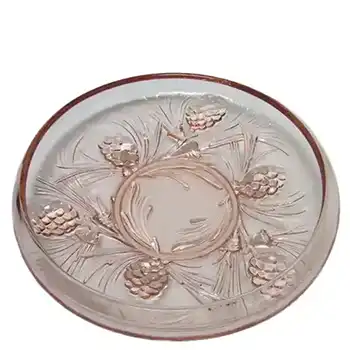 (image for) Jobling #5000 1930's Pink Art Deco Glass Fircone Bowl