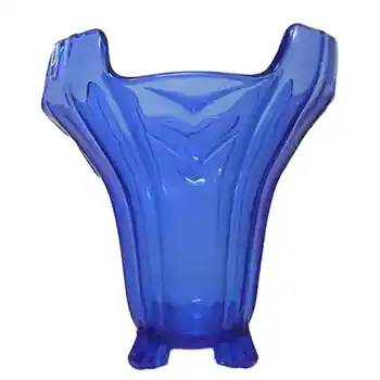 (image for) Sowerby #C2631 Art Deco 1930's Blue Glass Posy Vase