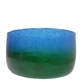 (image for) Ekenas Blue + Green Glass Bowl Signed John-Orwar Lake