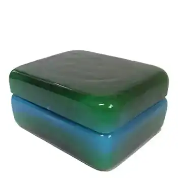 (image for) Ekenas Blue + Green Glass Trinket Dish John-Orwar Lake