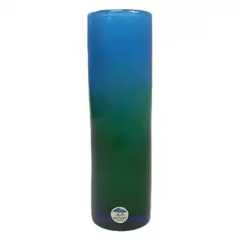 (image for) Ekenas Blue + Green Glass Vase Signed John-Orwar Lake