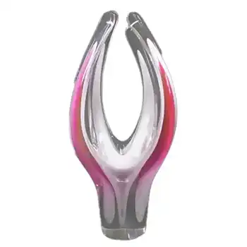 (image for) Flygsfors Coquille Signed Pink Glass Vase - Paul Kedelv