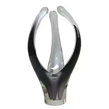 (image for) Flygsfors Coquille Glass Vase by Paul Kedelv Signed '61