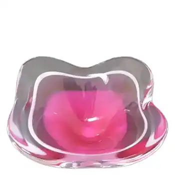 (image for) Flygsfors Coquille Glass Bowl by Paul Kedelv Signed '64