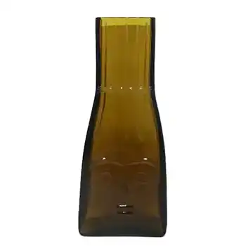 (image for) Flygsfors Signed Amber Glass 'Face' Vase - Wiktor Berndt