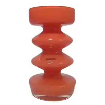 (image for) Friedrich German Orange Cased Glass Vase - Labelled