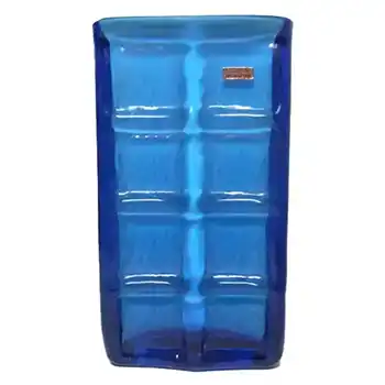 (image for) Friedrich German Blue Retro Cased Glass Vase - Labelled