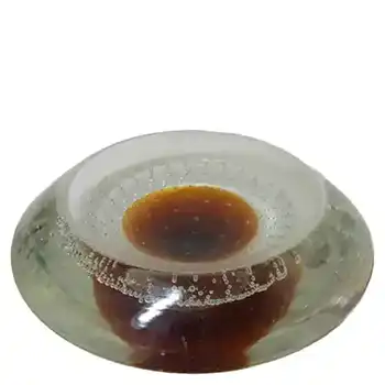 (image for) Galliano Ferro Murano Amber & Clear Glass Bullicante Bowl