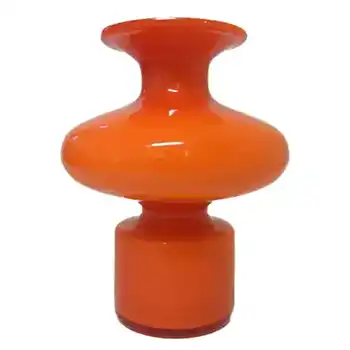 (image for) Holmegaard Carnaby Orange Cased Glass Vase by Per Lutken