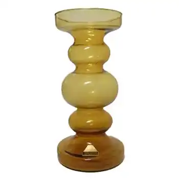 (image for) Ingrid/Ingridglas Amber Glass Vase/Candlestick - Label