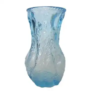 (image for) Selezione IVV Italian Blue Glass Bark Textured Vase