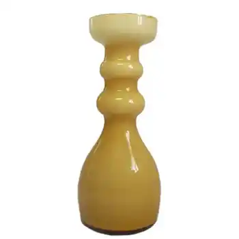 (image for) Vetreria Artigiana Sanminiatello Empoli Italian Amber Cased Glass Vase