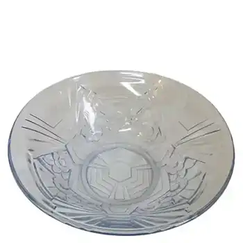(image for) Jobling #6000 1930's Blue Art Deco Glass Flower Bowl