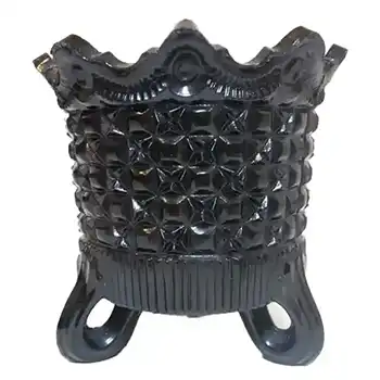 (image for) Sowerby #1154½ Antique Victorian Black Milk Glass Spill Vase - Marked