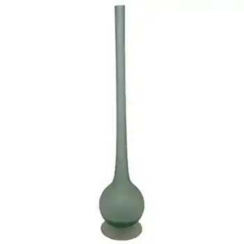 (image for) Carlo Moretti Satinato Green Murano Glass 17.75" Stem Vase