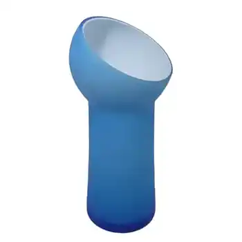 (image for) Carlo Moretti Satinato Blue Murano Glass Vase - Labelled