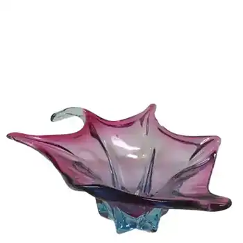 (image for) Cristallo Venezia CCC Murano Pink + Blue Sommerso Glass Bowl