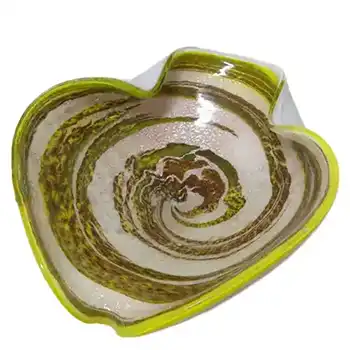 (image for) Vetro Artistico Veneziano Murano Glass Silver Leaf Bowl