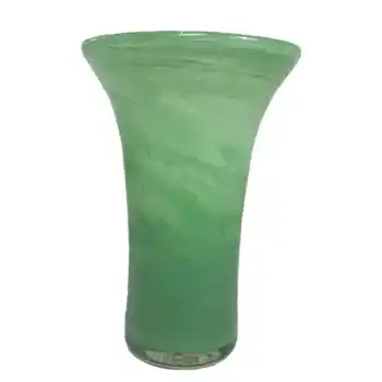 (image for) Nazeing 1950's British Clouded Green Bubble Glass Vase