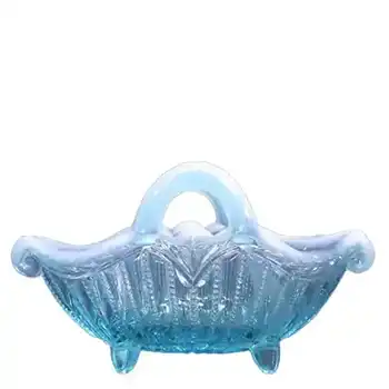 (image for) Henry Greener 1900's Victorian Blue Pearline Glass Bowl