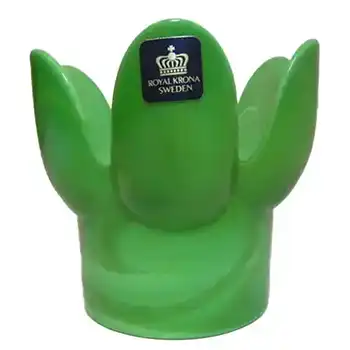(image for) Royal Krona Swedish Green Glass Candle Holder - Labelled