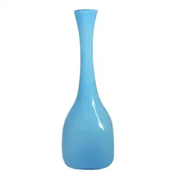 (image for) Ekenas Glasbruk Swedish Blue Cased Glass 9.5" Vase