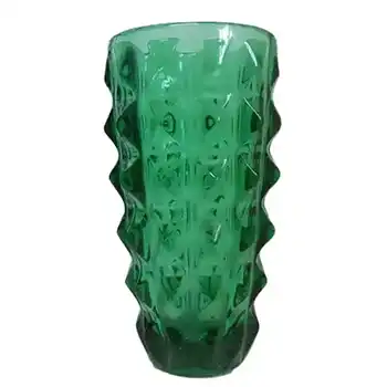 (image for) Rosice Sklo Union Green Glass Vase by Jiri Zejmon #1292
