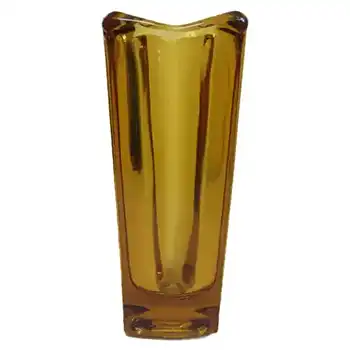 (image for) Rosice Sklo Union Amber Glass Vase Jiri Zejmon #472
