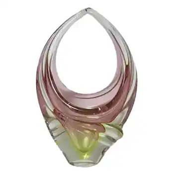 (image for) Arte Nuova Pustetto & Zanetti Murano Sommerso Uranium Glass Vase